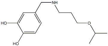 4-({[3-(propan-2-yloxy)propyl]amino}methyl)benzene-1,2-diol Struktur