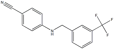 4-({[3-(trifluoromethyl)phenyl]methyl}amino)benzonitrile Struktur