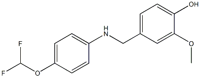 4-({[4-(difluoromethoxy)phenyl]amino}methyl)-2-methoxyphenol Struktur