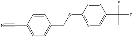 4-({[5-(trifluoromethyl)pyridin-2-yl]sulfanyl}methyl)benzonitrile Struktur