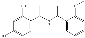 4-(1-{[1-(2-methoxyphenyl)ethyl]amino}ethyl)benzene-1,3-diol Struktur