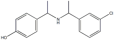 4-(1-{[1-(3-chlorophenyl)ethyl]amino}ethyl)phenol Struktur