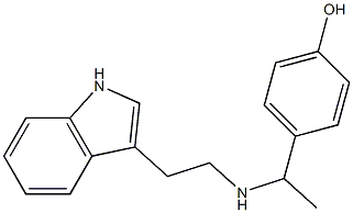 4-(1-{[2-(1H-indol-3-yl)ethyl]amino}ethyl)phenol Struktur