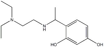 4-(1-{[2-(diethylamino)ethyl]amino}ethyl)benzene-1,3-diol Struktur