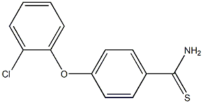 4-(2-chlorophenoxy)benzene-1-carbothioamide Struktur