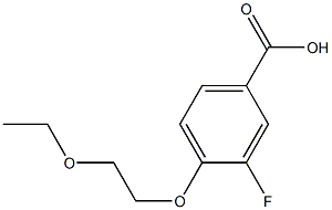 4-(2-ethoxyethoxy)-3-fluorobenzoic acid Struktur