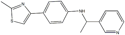 4-(2-methyl-1,3-thiazol-4-yl)-N-[1-(pyridin-3-yl)ethyl]aniline Struktur