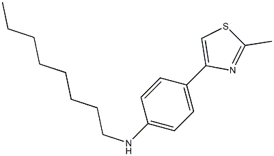 4-(2-methyl-1,3-thiazol-4-yl)-N-octylaniline Struktur