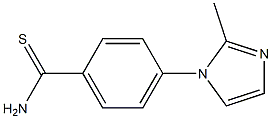 4-(2-methyl-1H-imidazol-1-yl)benzene-1-carbothioamide Struktur