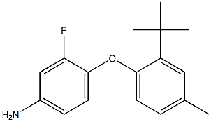 4-(2-tert-butyl-4-methylphenoxy)-3-fluoroaniline Struktur