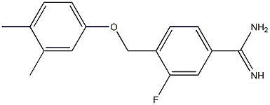 4-(3,4-dimethylphenoxymethyl)-3-fluorobenzene-1-carboximidamide Struktur