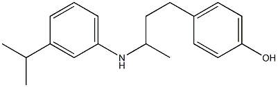 4-(3-{[3-(propan-2-yl)phenyl]amino}butyl)phenol Struktur