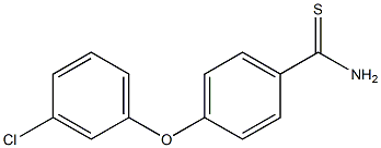 4-(3-chlorophenoxy)benzene-1-carbothioamide Struktur