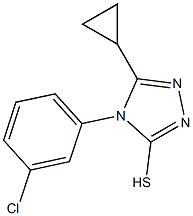 4-(3-chlorophenyl)-5-cyclopropyl-4H-1,2,4-triazole-3-thiol Struktur