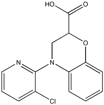 4-(3-chloropyridin-2-yl)-3,4-dihydro-2H-1,4-benzoxazine-2-carboxylic acid Struktur