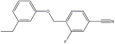 4-(3-ethylphenoxymethyl)-3-fluorobenzonitrile Struktur