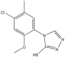 4-(4-chloro-2-methoxy-5-methylphenyl)-4H-1,2,4-triazole-3-thiol Struktur