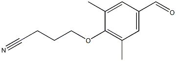 4-(4-formyl-2,6-dimethylphenoxy)butanenitrile Struktur