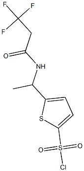 5-[1-(3,3,3-trifluoropropanamido)ethyl]thiophene-2-sulfonyl chloride Struktur