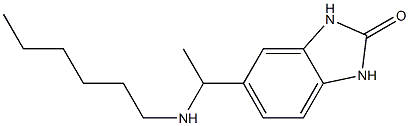 5-[1-(hexylamino)ethyl]-2,3-dihydro-1H-1,3-benzodiazol-2-one Struktur