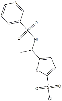 5-[1-(pyridine-3-sulfonamido)ethyl]thiophene-2-sulfonyl chloride Struktur