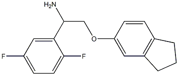 5-[2-amino-2-(2,5-difluorophenyl)ethoxy]-2,3-dihydro-1H-indene Struktur