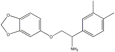 5-[2-amino-2-(3,4-dimethylphenyl)ethoxy]-2H-1,3-benzodioxole Struktur