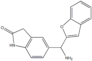 5-[amino(1-benzofuran-2-yl)methyl]-1,3-dihydro-2H-indol-2-one Struktur