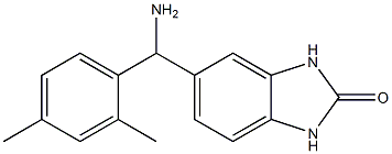 5-[amino(2,4-dimethylphenyl)methyl]-2,3-dihydro-1H-1,3-benzodiazol-2-one Struktur