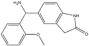 5-[amino(2-methoxyphenyl)methyl]-2,3-dihydro-1H-indol-2-one Struktur