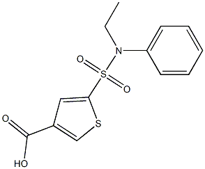 5-[ethyl(phenyl)sulfamoyl]thiophene-3-carboxylic acid Struktur