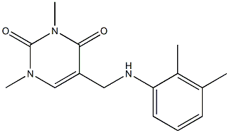 5-{[(2,3-dimethylphenyl)amino]methyl}-1,3-dimethyl-1,2,3,4-tetrahydropyrimidine-2,4-dione Struktur