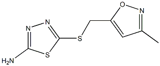 5-{[(3-methyl-1,2-oxazol-5-yl)methyl]sulfanyl}-1,3,4-thiadiazol-2-amine Struktur