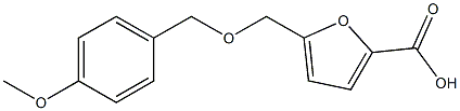 5-{[(4-methoxyphenyl)methoxy]methyl}furan-2-carboxylic acid Struktur