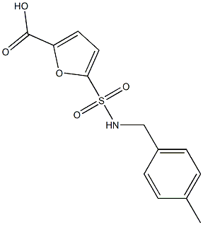 5-{[(4-methylphenyl)methyl]sulfamoyl}furan-2-carboxylic acid Struktur