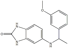 5-{[1-(3-methoxyphenyl)ethyl]amino}-2,3-dihydro-1H-1,3-benzodiazol-2-one Struktur