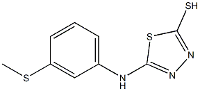 5-{[3-(methylsulfanyl)phenyl]amino}-1,3,4-thiadiazole-2-thiol Struktur