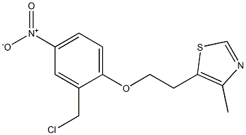 5-{2-[2-(chloromethyl)-4-nitrophenoxy]ethyl}-4-methyl-1,3-thiazole Struktur