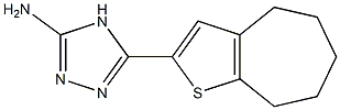 5-{4H,5H,6H,7H,8H-cyclohepta[b]thiophen-2-yl}-4H-1,2,4-triazol-3-amine Struktur