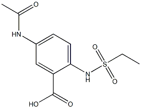 5-acetamido-2-ethanesulfonamidobenzoic acid Struktur