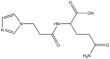 5-amino-2-{[3-(1H-imidazol-1-yl)propanoyl]amino}-5-oxopentanoic acid Struktur