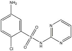 5-amino-2-chloro-N-(pyrimidin-2-yl)benzene-1-sulfonamide Struktur