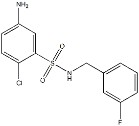 5-amino-2-chloro-N-[(3-fluorophenyl)methyl]benzene-1-sulfonamide Struktur