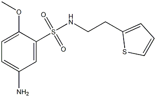 5-amino-2-methoxy-N-[2-(thiophen-2-yl)ethyl]benzene-1-sulfonamide Struktur