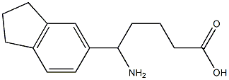 5-amino-5-(2,3-dihydro-1H-inden-5-yl)pentanoic acid Struktur