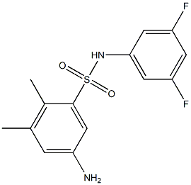 5-amino-N-(3,5-difluorophenyl)-2,3-dimethylbenzene-1-sulfonamide Struktur