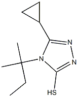 5-cyclopropyl-4-(2-methylbutan-2-yl)-4H-1,2,4-triazole-3-thiol Struktur