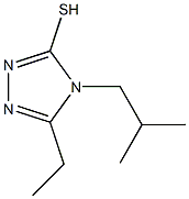 5-ethyl-4-(2-methylpropyl)-4H-1,2,4-triazole-3-thiol Struktur