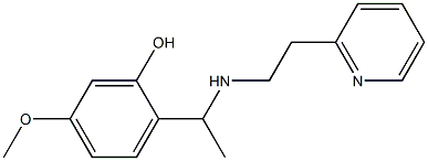 5-methoxy-2-(1-{[2-(pyridin-2-yl)ethyl]amino}ethyl)phenol Struktur