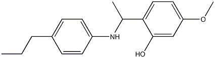 5-methoxy-2-{1-[(4-propylphenyl)amino]ethyl}phenol Struktur